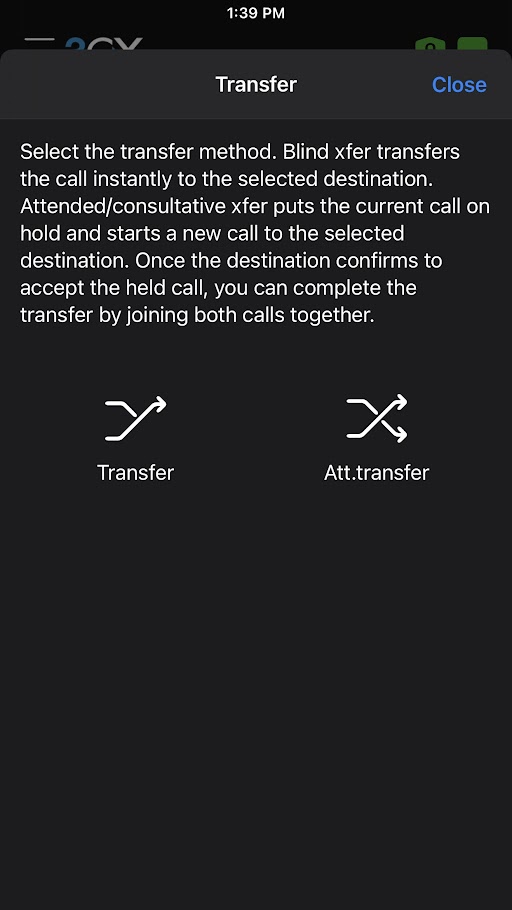 transfer call 1