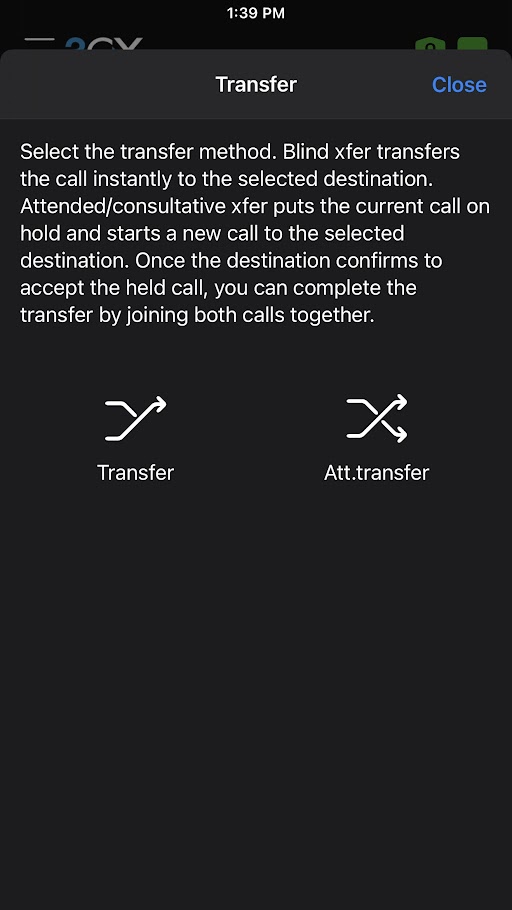 transfer call 1