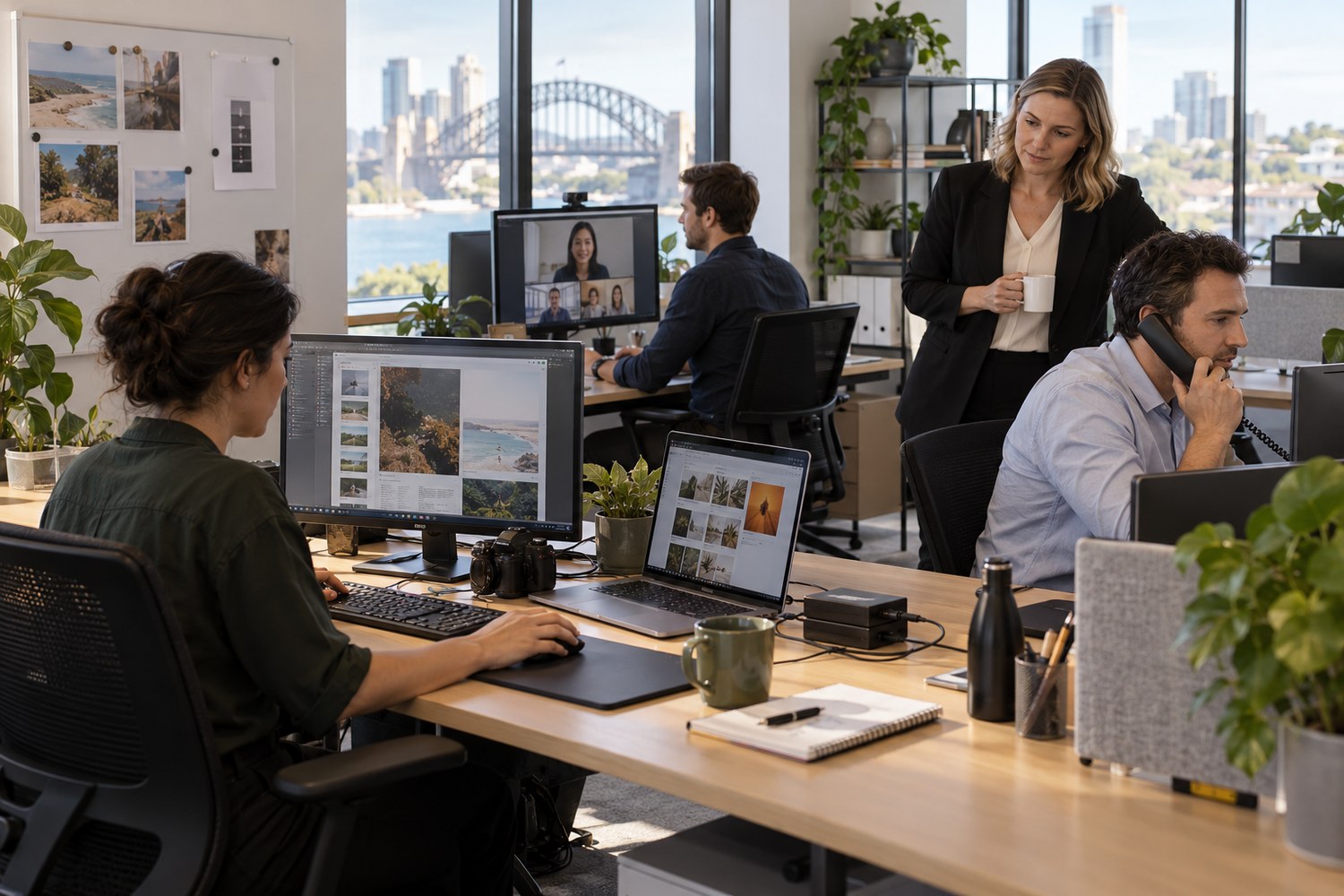 Small office using video calls, phones and large file transfers
